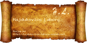 Hajdukovics Laborc névjegykártya